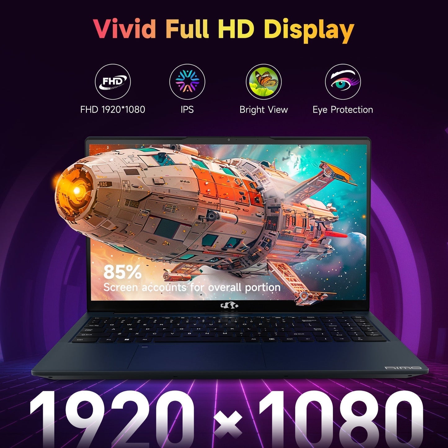 TEMELLSAN 15.6 FHD N152 AMD R5 3500U | Fast Charger & Fingerprint Sensor Student Laptop-32GB-Blue